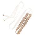 thumbnail image 1 of Uxcell Rhinestone Bridal Belt for Wedding Dress, Rose Gold Crystal Ribbon Belt, 1 of 6