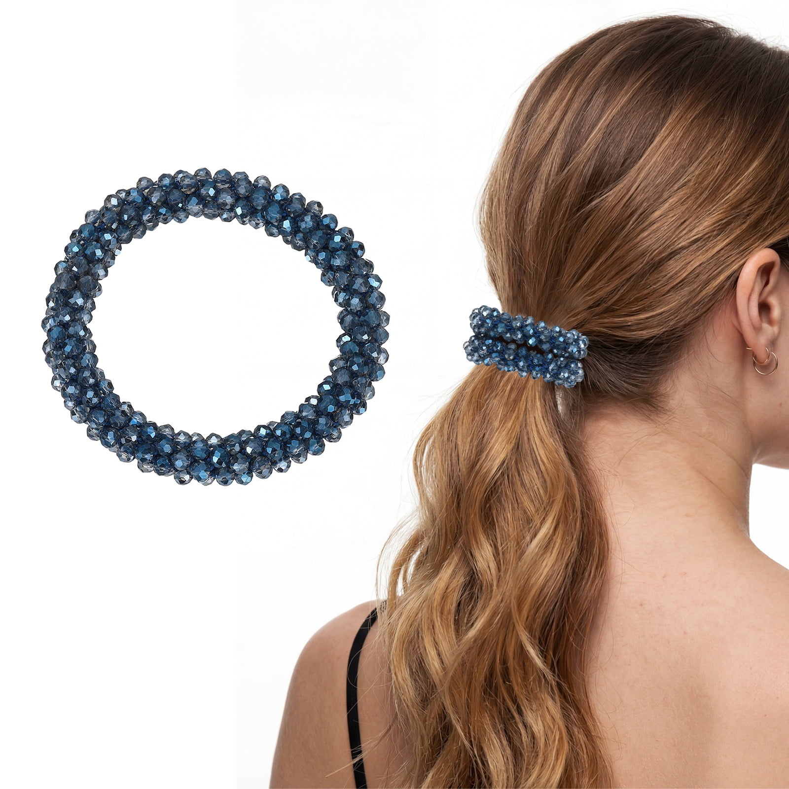 6 Pcs Sparkly Rhinestone Scrunchies Cheerleading Hair Ties il_fullxfull.4676454729_rk95.jpg main image 3