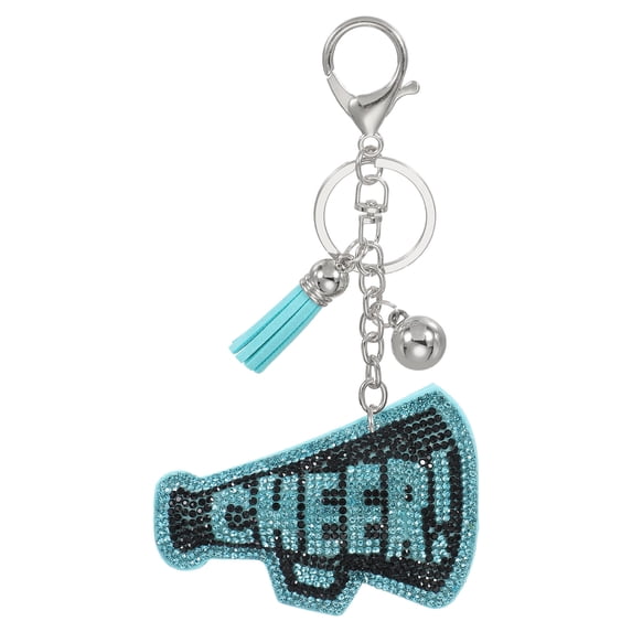 Uxcell Rhinestone Keychain Cheer Keychain Bling Keychain Accessories for Women Car Key Fob Purse Charm Lake Blue