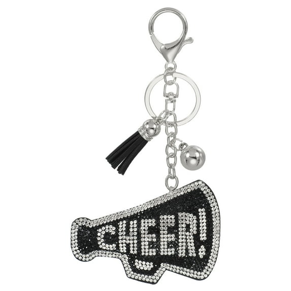 Uxcell Rhinestone Keychain Cheer Keychain Bling Keychain Accessories for Women Car Key Fob Purse Charm White