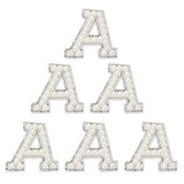 Uxcell Rhinestone Letters Patches, Initial Letter Self-Adhesive Patch A