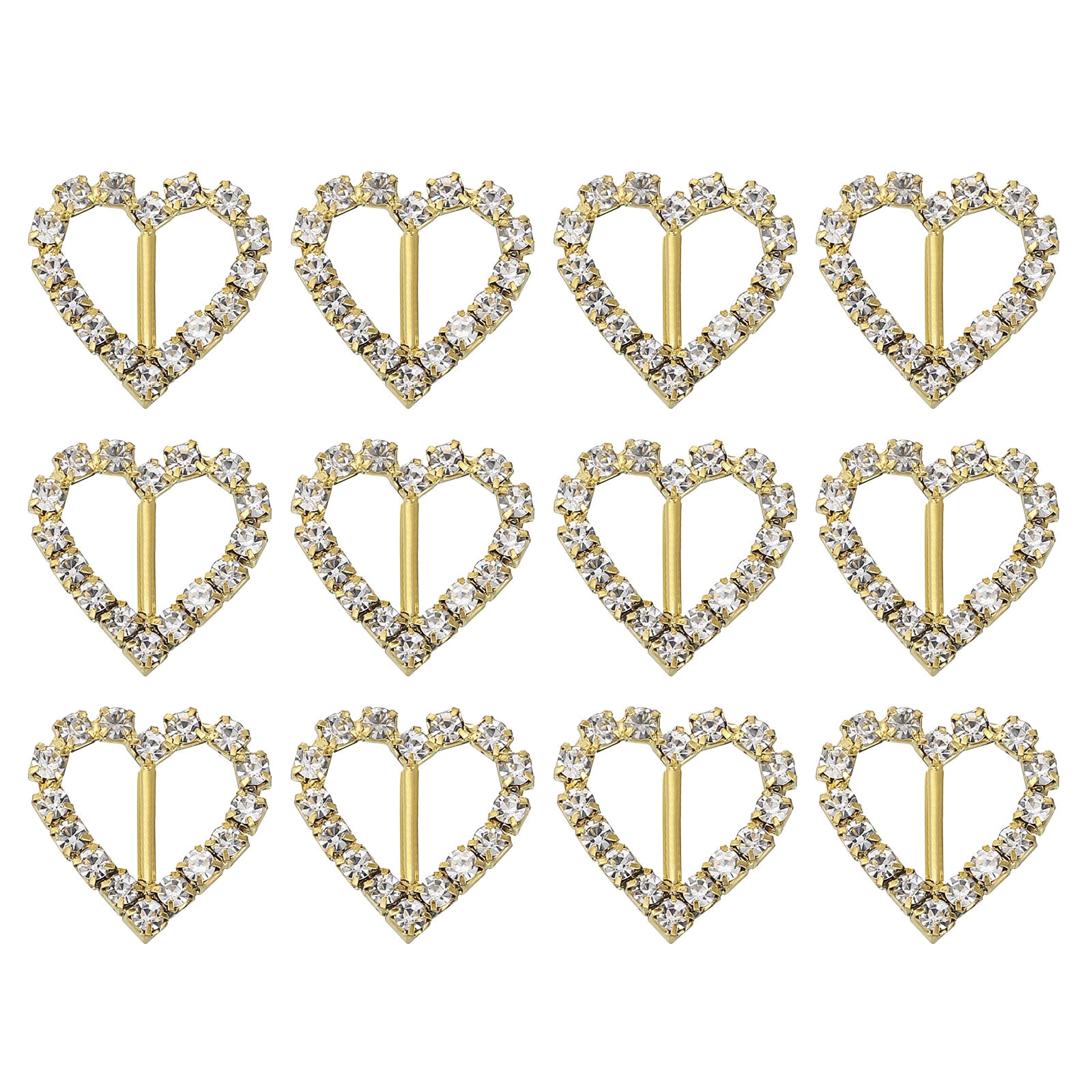 Triangle Ribbon Buckle Uxcell Rhinestone Ribbon Buckle, 12Pcs 20 x 20mm Crystal Ribbon Buckle ...