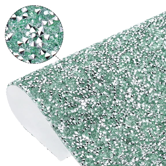 Uxcell Rhinestone Sheets, Bling Crystal Glitter Rhinestone Gem Sticker 15.7"x9.4" Self Adhesive for DIY Crafts Car Wedding Birthday Party Decoration(Lake Blue)