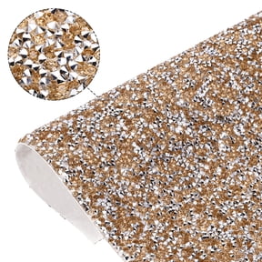 Uxcell Rhinestone Sheets, Bling Crystal Glitter Rhinestone Gem Sticker 9.4"x7.9" Self Adhesive for DIY Crafts Car Wedding Birthday Party Decoration(Silver Rose Gold)