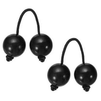 Uxcell Rhythm African Shaker Kashaka Shaker Ball Kashaka Hand Percussion Instruments with Black Rope, Fit for Party Black