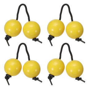 Uxcell Rhythm African Shaker Kashaka Shaker Ball Kashaka Hand Percussion Instruments with Black Rope, Fit for Show Yellow