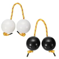 Uxcell Rhythm African Shaker Kashaka Shaker Ball Kashaka Hand Percussion Instruments with Yellow Rope, Fit for Adults Black/White