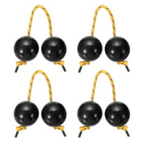Uxcell Rhythm African Shaker Kashaka Shaker Ball Kashaka Hand Percussion Instruments with Yellow Rope, Fit for Wedding Black