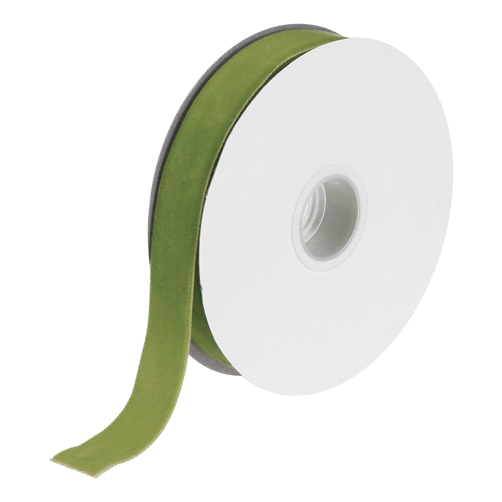 Uxcell Velvet Ribbon Single Face Spool Silky Velvet Fabric for DIY Crafts Gift Wrapping 3/4" x 10 Yard Deep Green