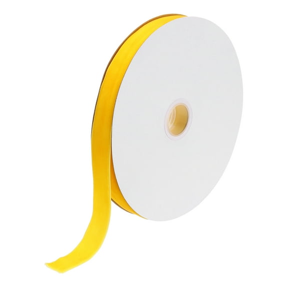Uxcell Ribbon 3/4 Inch x 25 Yard Single Face Spool Silky Fabric for Bouquets DIY Ginger Yellow
