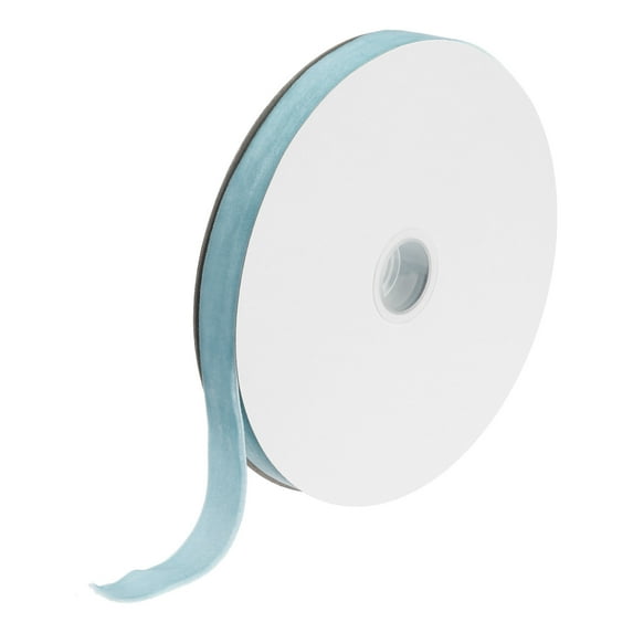 Uxcell Ribbon 3/4 Inch x 25 Yard Single Face Spool Silky Fabric for Bouquets DIY Light Blue