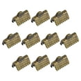 thumbnail image 1 of Uxcell Ribbon Crimp Clamp Ends, 10mm Bookmark Pinch Cord End Clasps for DIY Bronze Tone 100Pack, 1 of 7