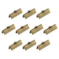 thumbnail image 1 of Uxcell Ribbon Crimp Clamp Ends, 20mm Bookmark Pinch Cord End Clasps for DIY Bronze Tone 100Pack, 1 of 7