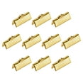 thumbnail image 1 of Uxcell Ribbon Crimp Clamp Ends, 22mm Bookmark Pinch Cord End Clasps for DIY Gold Tone 100Pack, 1 of 6