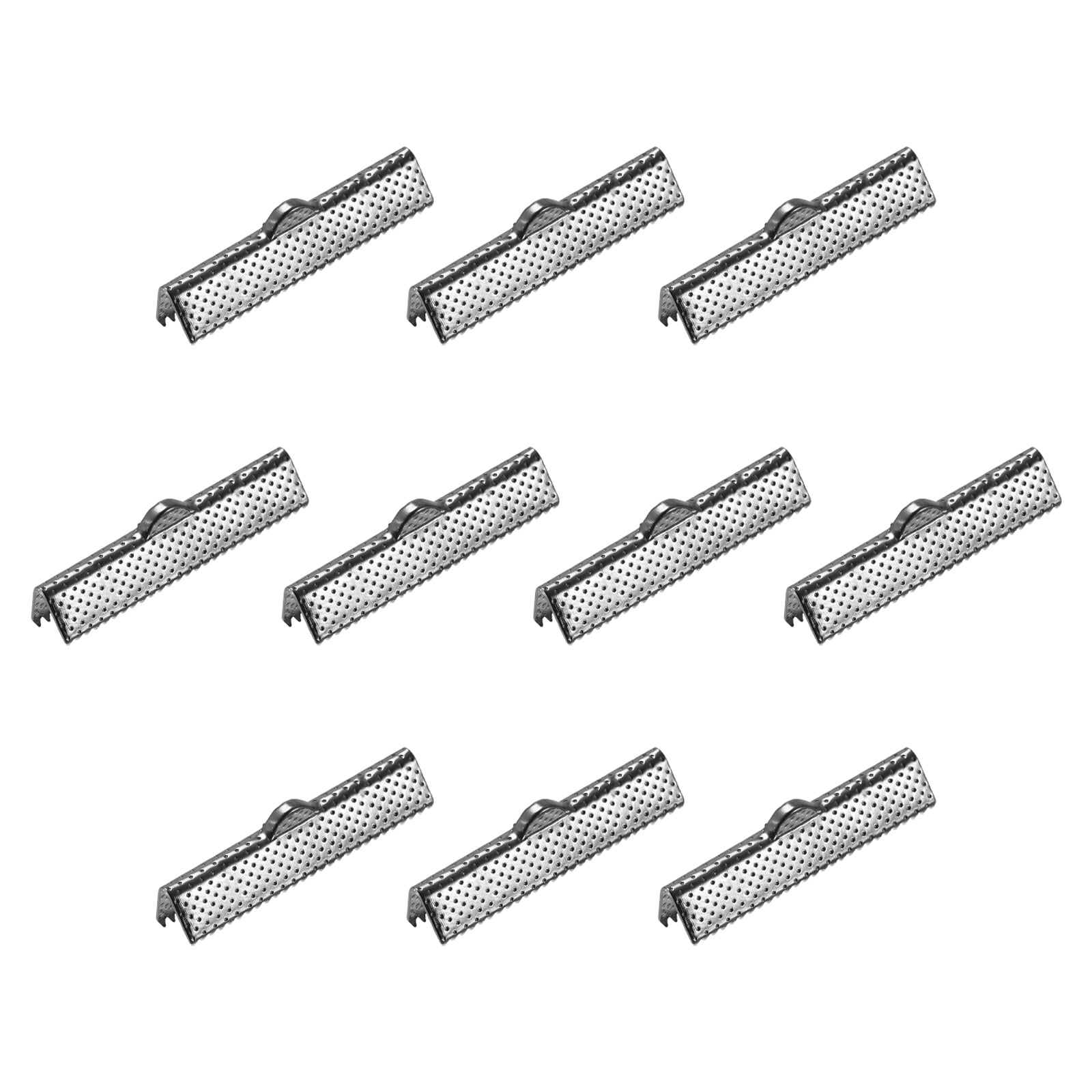 Uxcell Ribbon Crimp Clamp Ends, 30mm Bookmark Pinch Cord End Clasps for ...