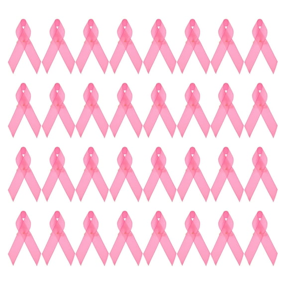 Uxcell Ribbon Pins, 100Pcs Pink Awareness Ribbon Satin with Safety Pins