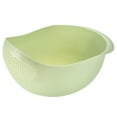 thumbnail image 1 of Uxcell Rice Washer Strainer Colander Fruit Washing Bowl Vegetable Rice Washer Drain Basket with Handle Fruit Bowl-Green, 1 of 6