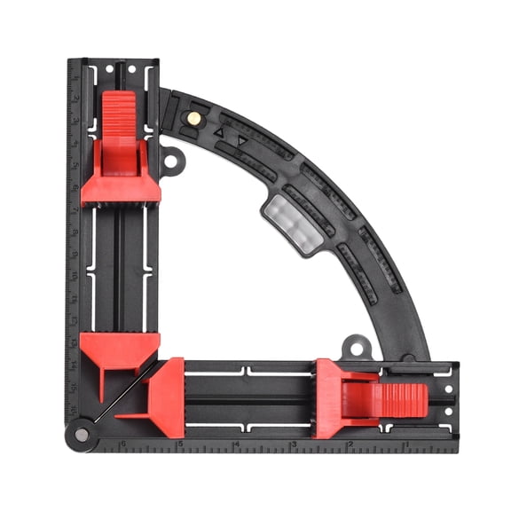 Uxcell Right Angle Clamp 7.01"(178mm) ABS Plastic 30-90 Degree Adjustable Woodworking Corner Clamp Photo Frame Vise Fixture Tools for Home Improvement Wooden DIY Projects, Black