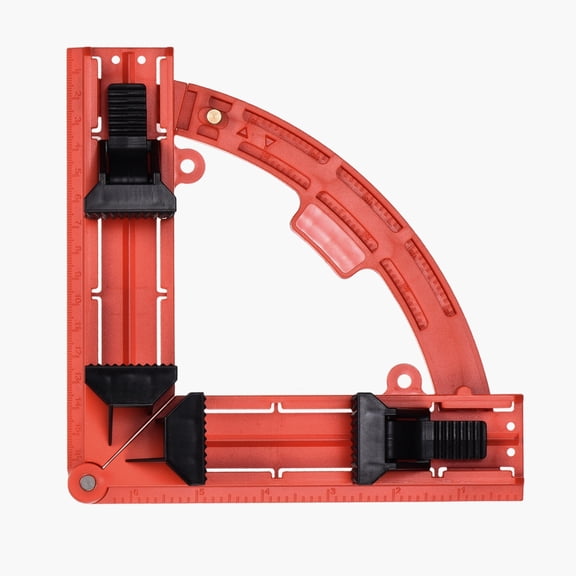 Uxcell Right Angle Clamp 7.01"(178mm) ABS Plastic 30-90 Degree Adjustable Woodworking Corner Clamp Photo Frame Vise Fixture Tools for Home Improvement Wooden DIY Projects, Red