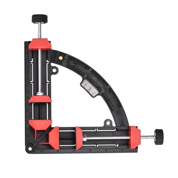 Uxcell Right Angle Clamp 7.48"(190mm) ABS Plastic 30-90 Degree Adjustable Woodworking Corner Clamp Photo Frame Vise Fixture Tools for Home Improvement Wooden DIY Projects, Black
