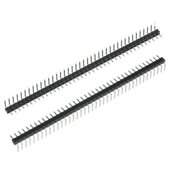 Uxcell Right Angle Header Pin 40P 1 Row 2mm Pitch Silver Tone Pin for Prototyping 40 Pack
