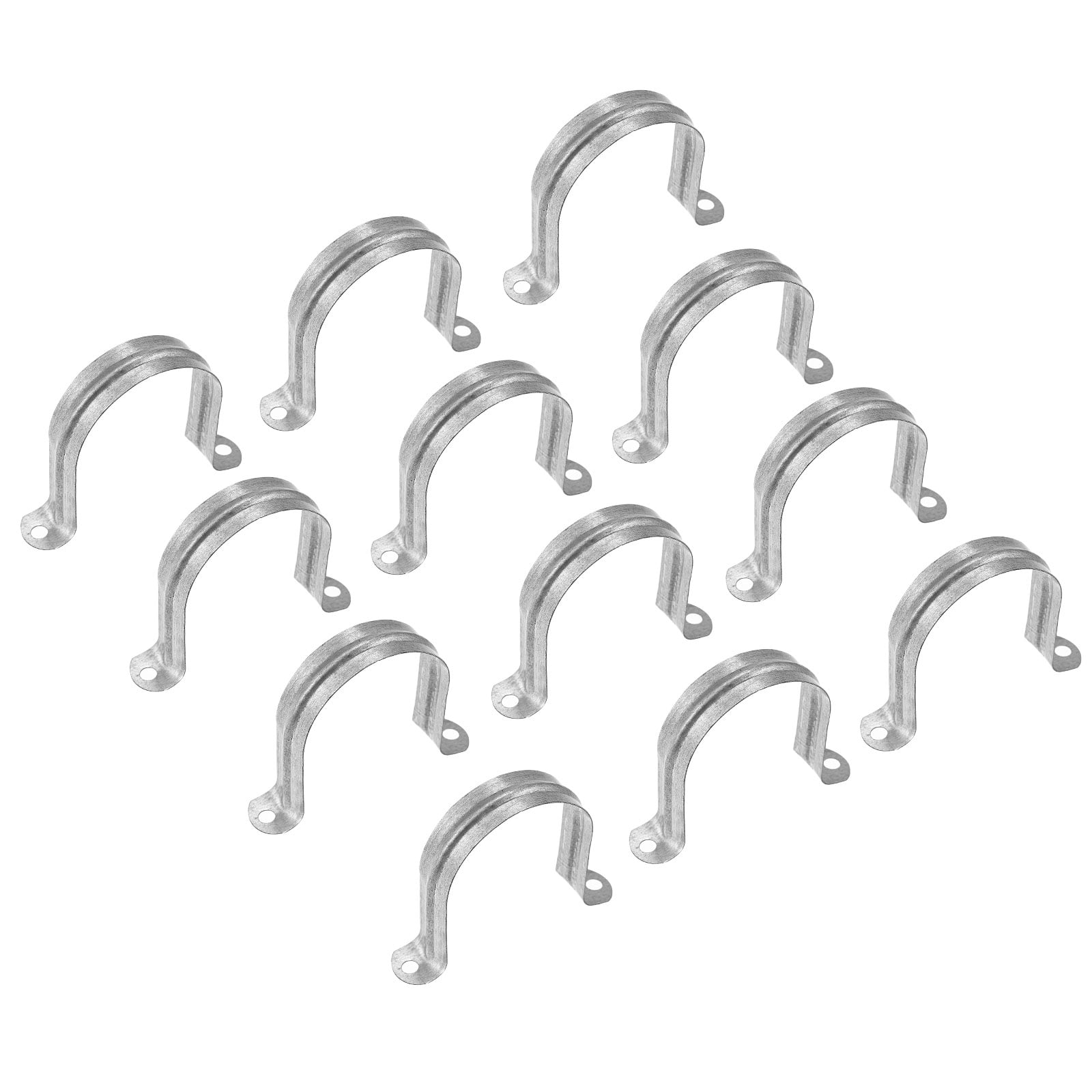 Uxcell Rigid Pipe Strap, 2 Inch (50mm) 2 Holes U Bracket Carbon Steel ...
