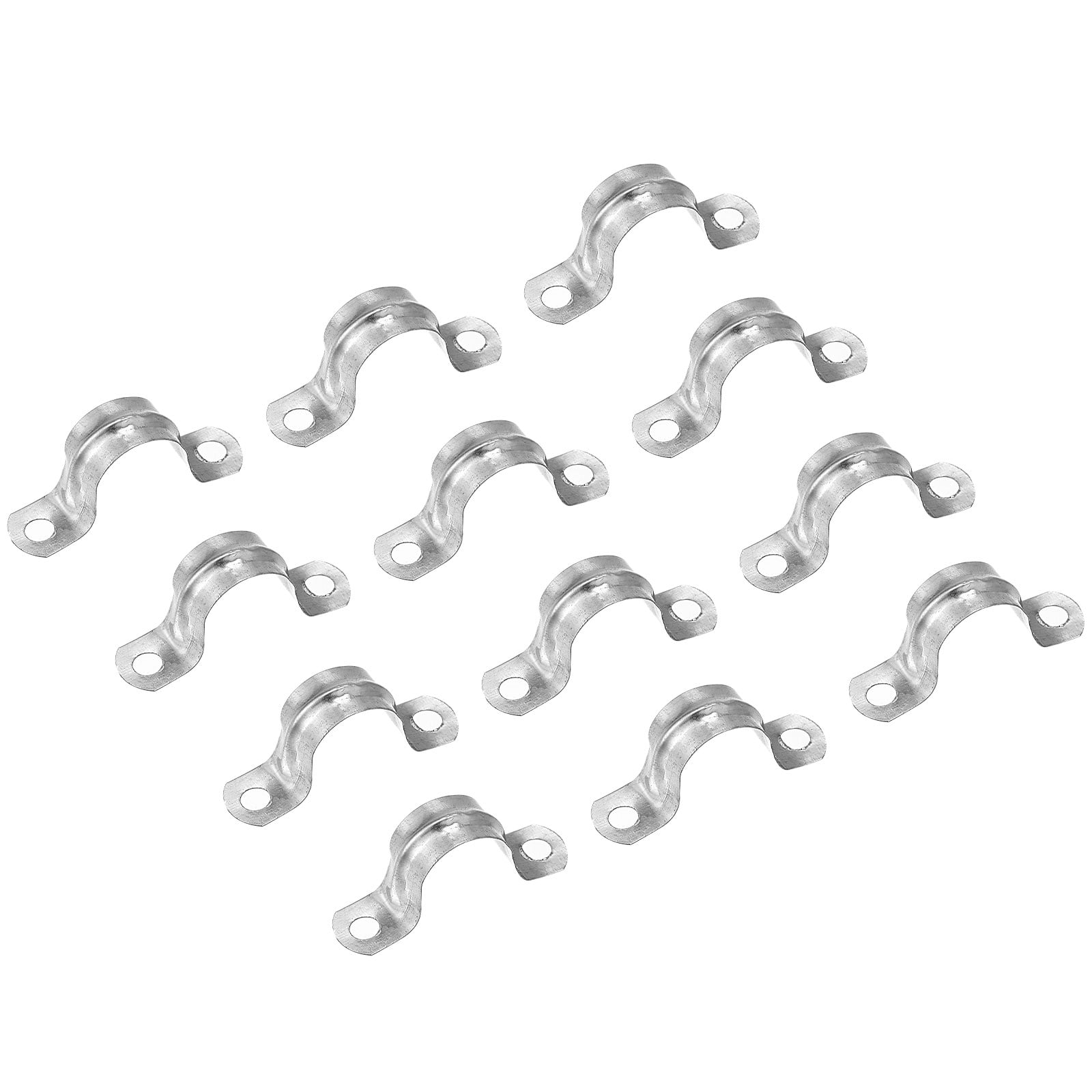 Uxcell Rigid Pipe Strap, 3/4 Inch (20mm) 2 Holes U Bracket Carbon Steel