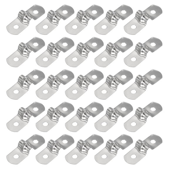 Uxcell Rigid Pipe Strap, 304 Stainless Steel Conduit Clamp 2 Hole U Bracket Pipe Clamp Tube Strap for Pipe Cable Wire Fixing 1/5" (5mm)