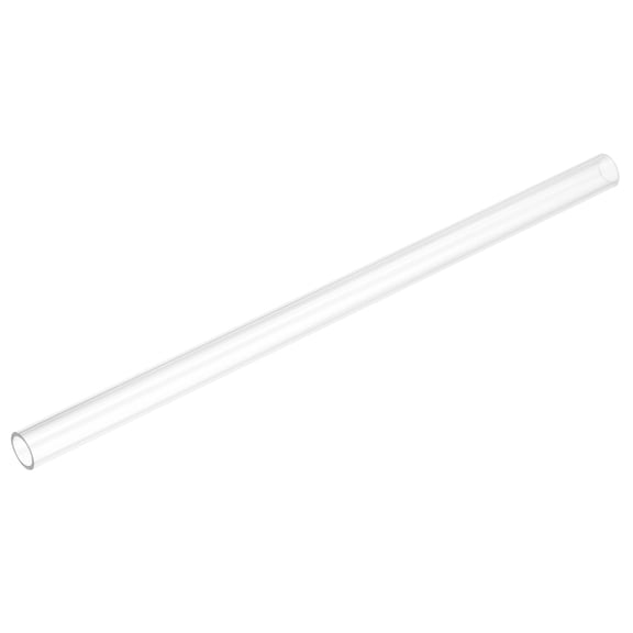 Uxcell Rigid Round Clear Tubing 10mm(3/8") ID x 13mm(1/2") OD x 0.8Ft(250mm) Length Plastic Tube