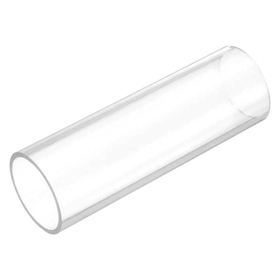 Uxcell Rigid Round Clear Tubing 44mm(1 3/4") ID x 50mm(2") OD x 0.5Ft(150mm) Length Plastic Tube