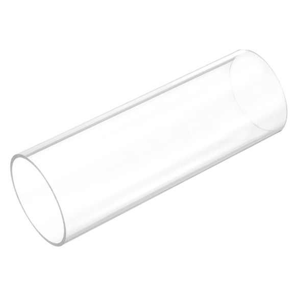 Uxcell Rigid Round Clear Tubing 50mm(2") ID x 54mm(2 1/8") OD x 0.5Ft(150mm) Length Plastic Tube