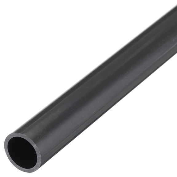 Uxcell Rigid Round Pipe Dark Grey High Impact for Water Pipe 0.63 x 0.79"