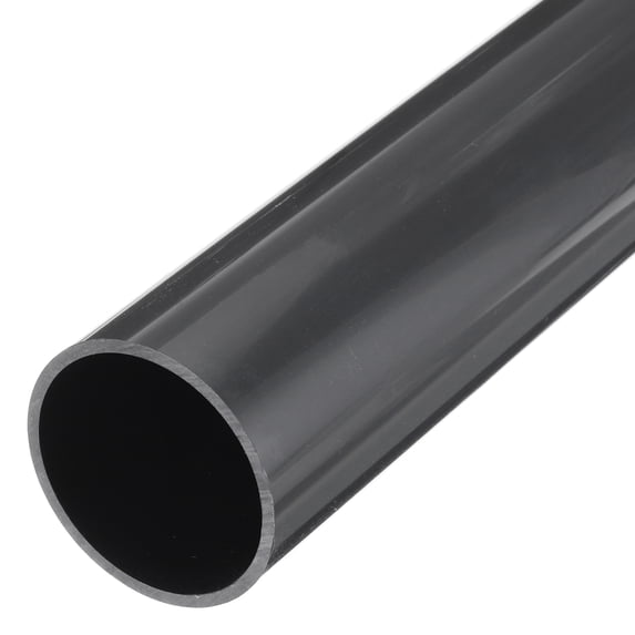 Uxcell Rigid Round Pipe Dark Grey High Impact for Water Pipe 2.24 x 2.48"