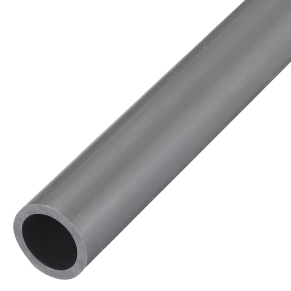 Uxcell Rigid Round Pipe Light Grey High Impact for Water Pipe 0.65 x 0.87"