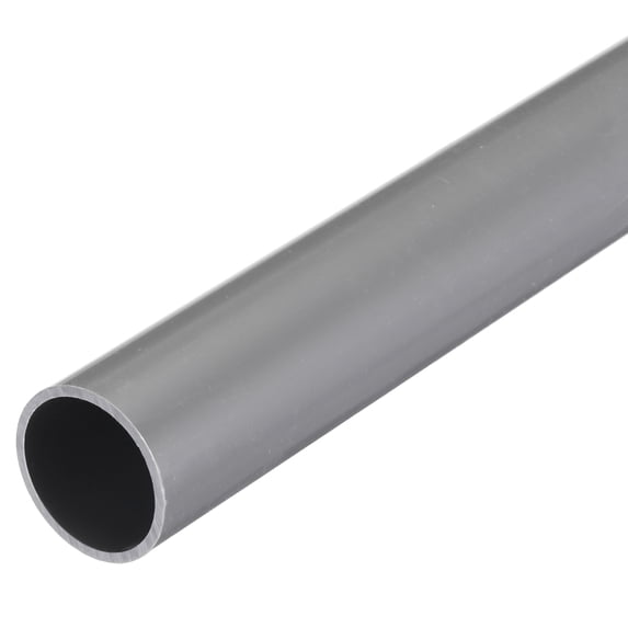 Uxcell Rigid Round Pipe Light Grey High Impact for Water Pipe 1.1 x 1.26"