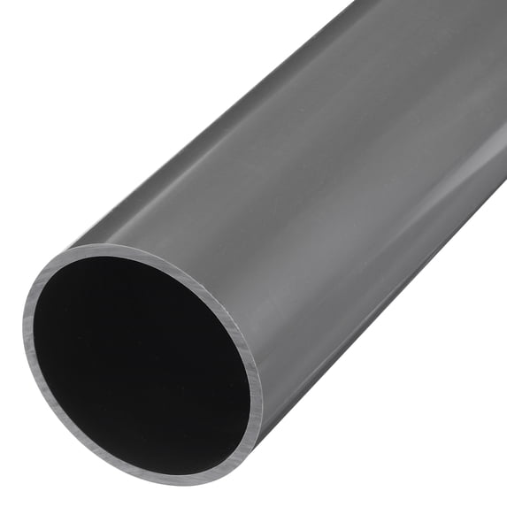 Uxcell Rigid Round Pipe Light Grey High Impact for Water Pipe 4 x 4.33"