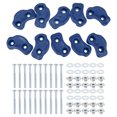 thumbnail image 1 of Rock Climbing Holds, 10 Pcs Small Climbing Rock Wall Grips with Double Hole for Playground Accessory, Blue-A, 1 of 7