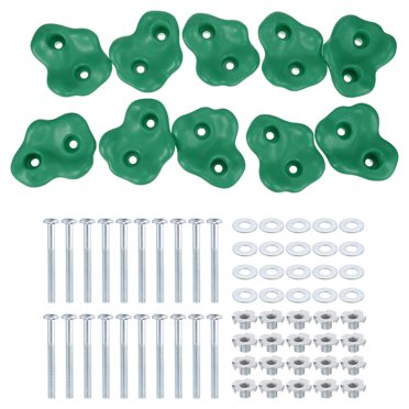 30 Pcs Rock Wall Climbing Holders With Safety Handles - Colorful Pig Nose Climbing Stones For Kids Playground