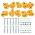 thumbnail image 1 of Rock Climbing Holds, 10 Pcs Large Climbing Rock Wall Grips with Double Hole for Playground Accessory, Yellow-B, 1 of 7