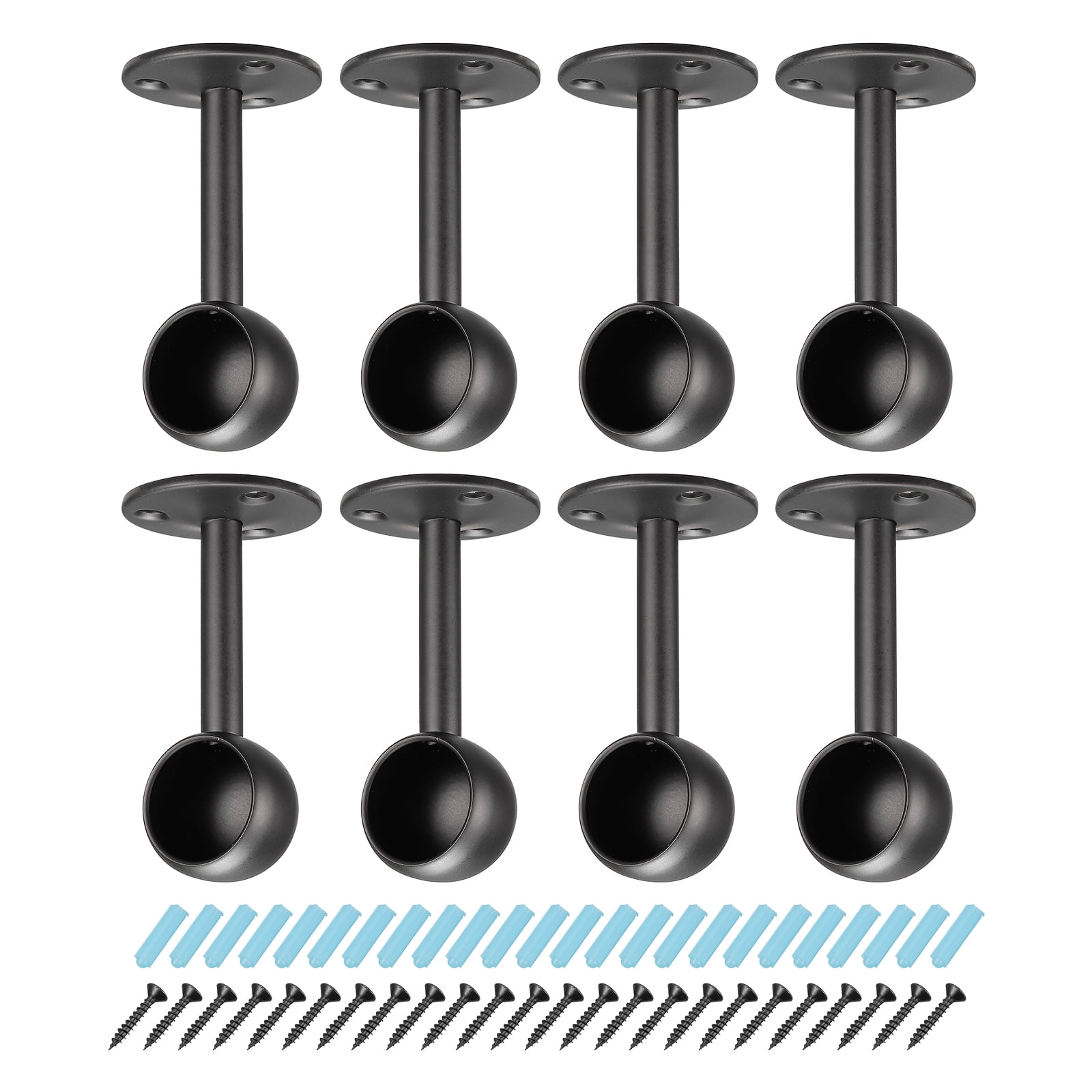 Uxcell Rod Ceiling Mount Brackets with Screws, 0.88'' Stainless Steel ...
