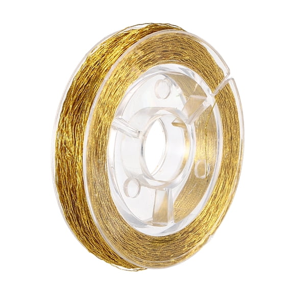 Uxcell Rod Wrapping Thread, 300D Metallic DIY Fishing Rod Guides Fixing Line-Fitting For(Fishing Pole Making Repair) 100M/109 Yards & 1 Roll & Metal & Gold
