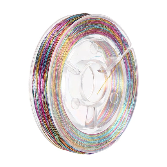 Uxcell Rod Wrapping Thread, 300D Metallic DIY Fishing Rod Guides Fixing Line-Fitting For(Fishing Pole Making Repair) 100M/109 Yards & 1 Roll & Metal & Multicolored
