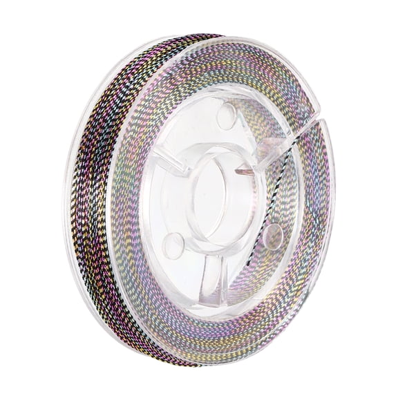 Uxcell Rod Wrapping Thread, 300D Metallic DIY Fishing Rod Guides Fixing Line-Fitting For(Fishing Pole Making Repair) 100M/109 Yards & 1 Roll & Metal & Spotted Multicolored