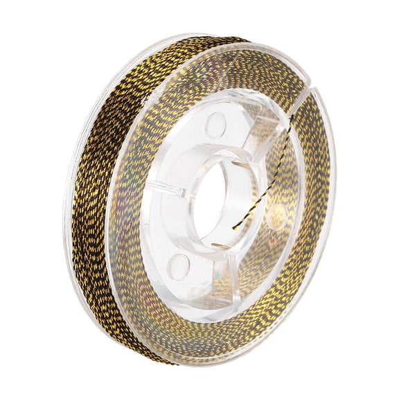 Uxcell Rod Wrapping Thread, 300D Metallic DIY Fishing Rod Guides Fixing Line-Fitting For(Fishing Pole Making Repair) 100M/109 Yards & 1 Roll & Metal & Spotted Gold