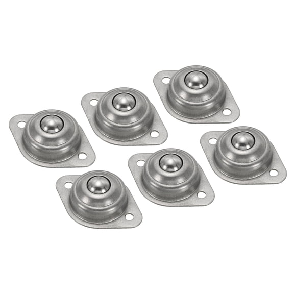 Uxcell Roller Ball Transfer Bearing 1/2 Load 15lbs Flange Mounted Stainless Steel Rotation Caster Unit", 6 Pack