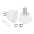 thumbnail image 1 of Uxcell Roller Skate Toe Stops with 0.6'' Bolts 82A Rubber Brake Stoppers Block, White 1 Pair, 1 of 5