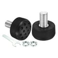 thumbnail image 1 of Uxcell Roller Skate Toe Stops with 0.6'' Bolts 82A Rubber Brake Stoppers Block with Holes, Black 1 Pair, 1 of 5