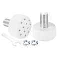thumbnail image 1 of Uxcell Roller Skate Toe Stops with 0.6'' Bolts 82A Rubber Brake Stoppers Block with Holes, White 1 Pair, 1 of 5