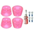 thumbnail image 1 of Uxcell Roller Skate Toe Stops with Screwdriver 82A Rubber Brake Stoppers Block, Clear Pink 2 Pair, 1 of 5