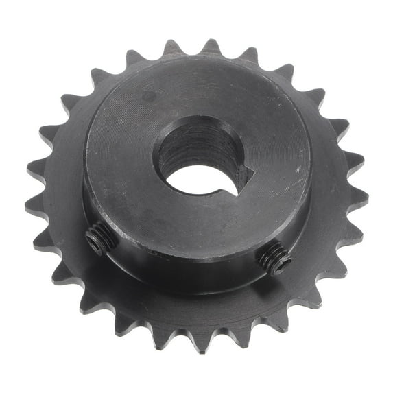 Uxcell Roller Sprocket B Type, Single Strand Pitch, C45 Carbon Steel, Keyway with Set Screws 12mm